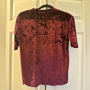 Velvet textured wine red top